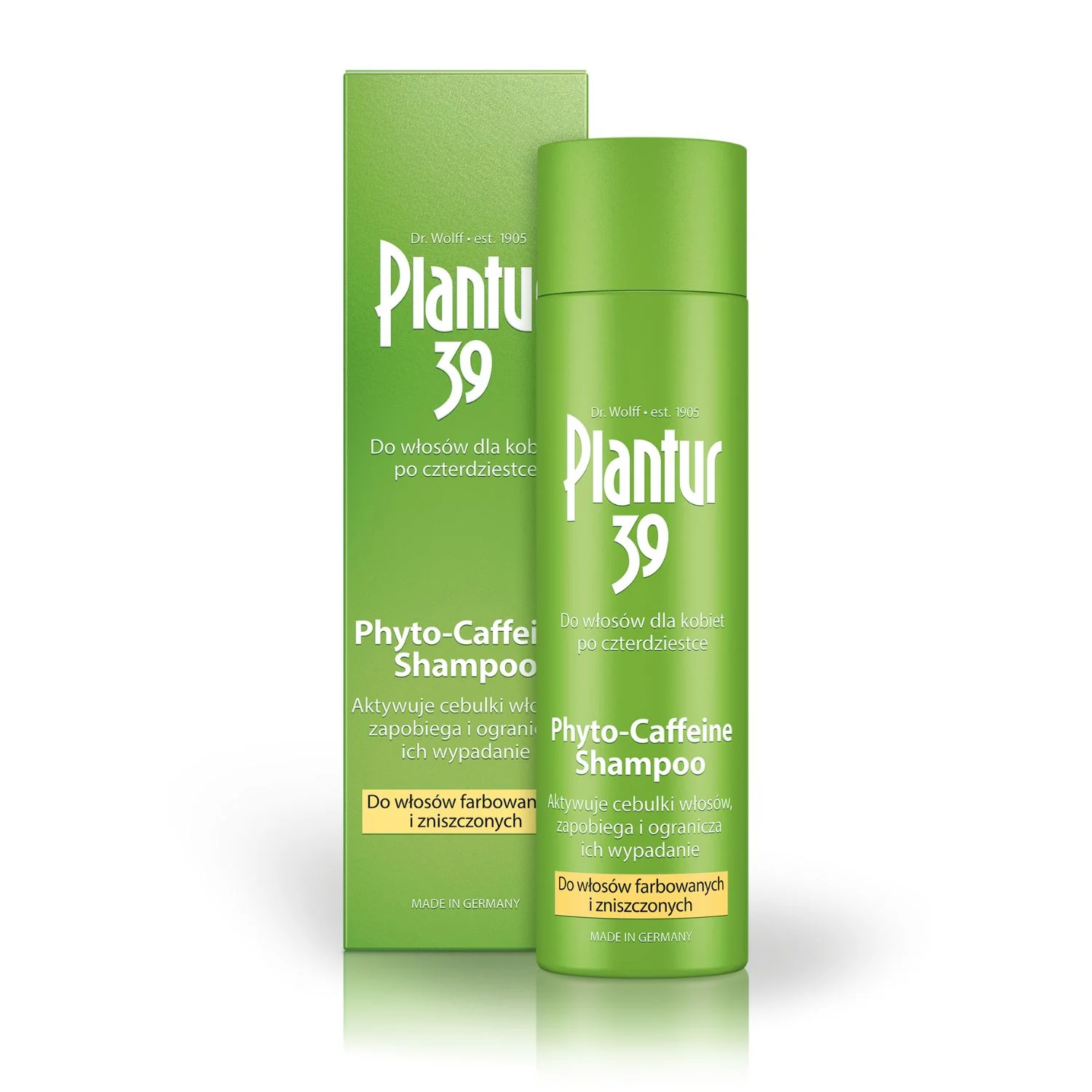 Plantur 39 Coloured & Stressed Hair szampon kofeinowy do włosów farbowanych, 250 ml