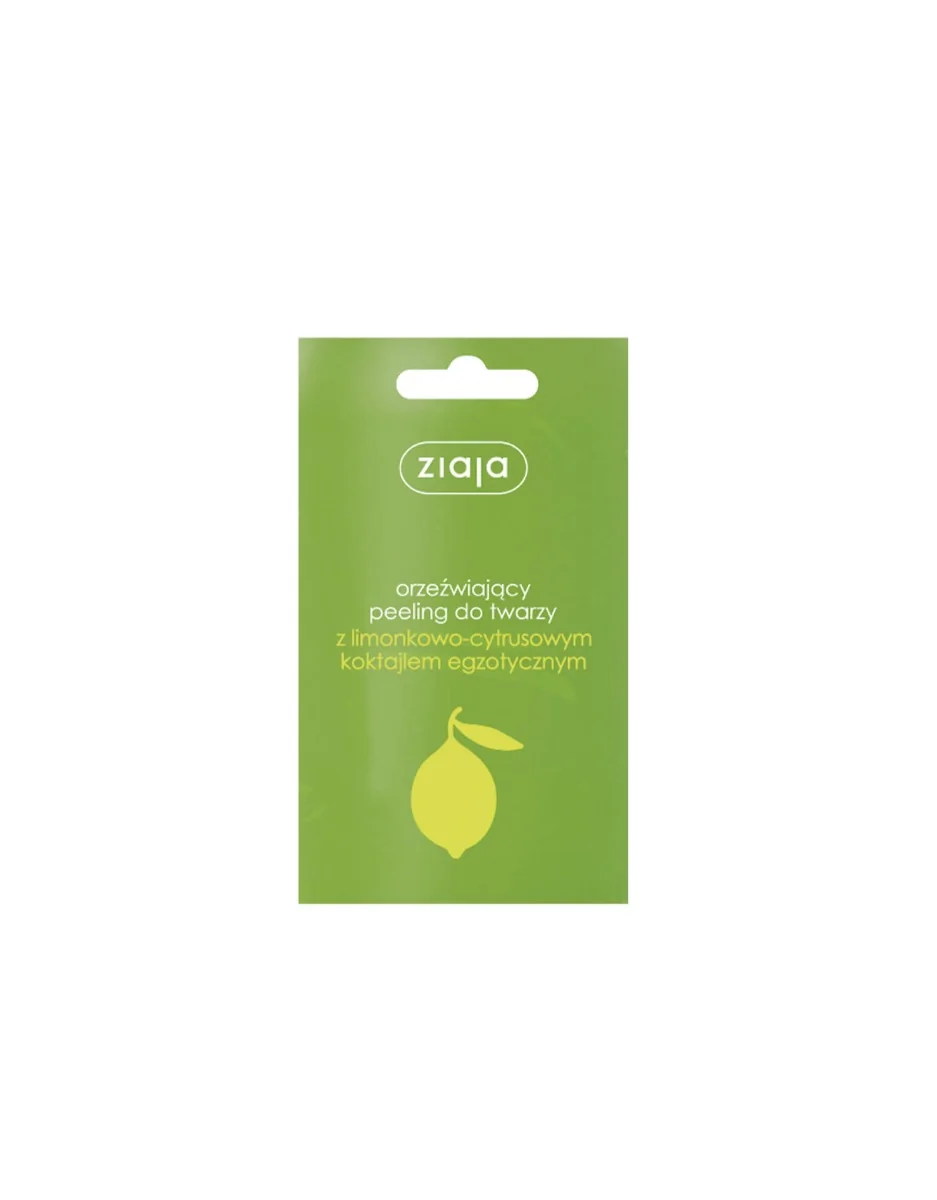 Ziaja orzeźwiający peeling do twarzy z limonkowo-cytrusowym koktajlem egzotycznym, 7 ml