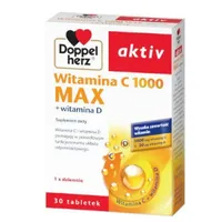 Doppelherz aktiv Witamina C 1000 Max + Witamina D, suplement diety, 30 tabletek