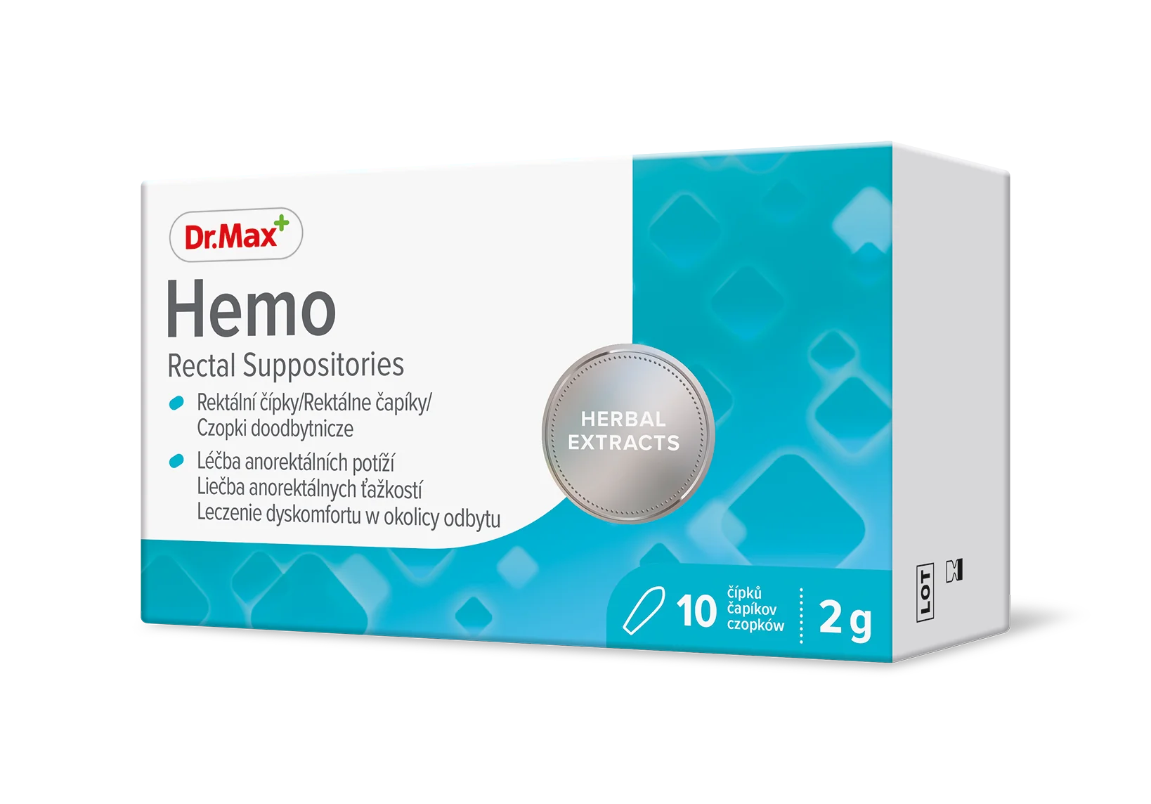 Hemo Suppositories Dr. Max czopki doodbytnicze, 2 g, 10 szt.