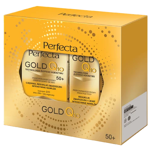 Perfecta Gold Q10 Zestaw krem do twarzy 50+, 50 ml + krem pod oczy, 15 ml
