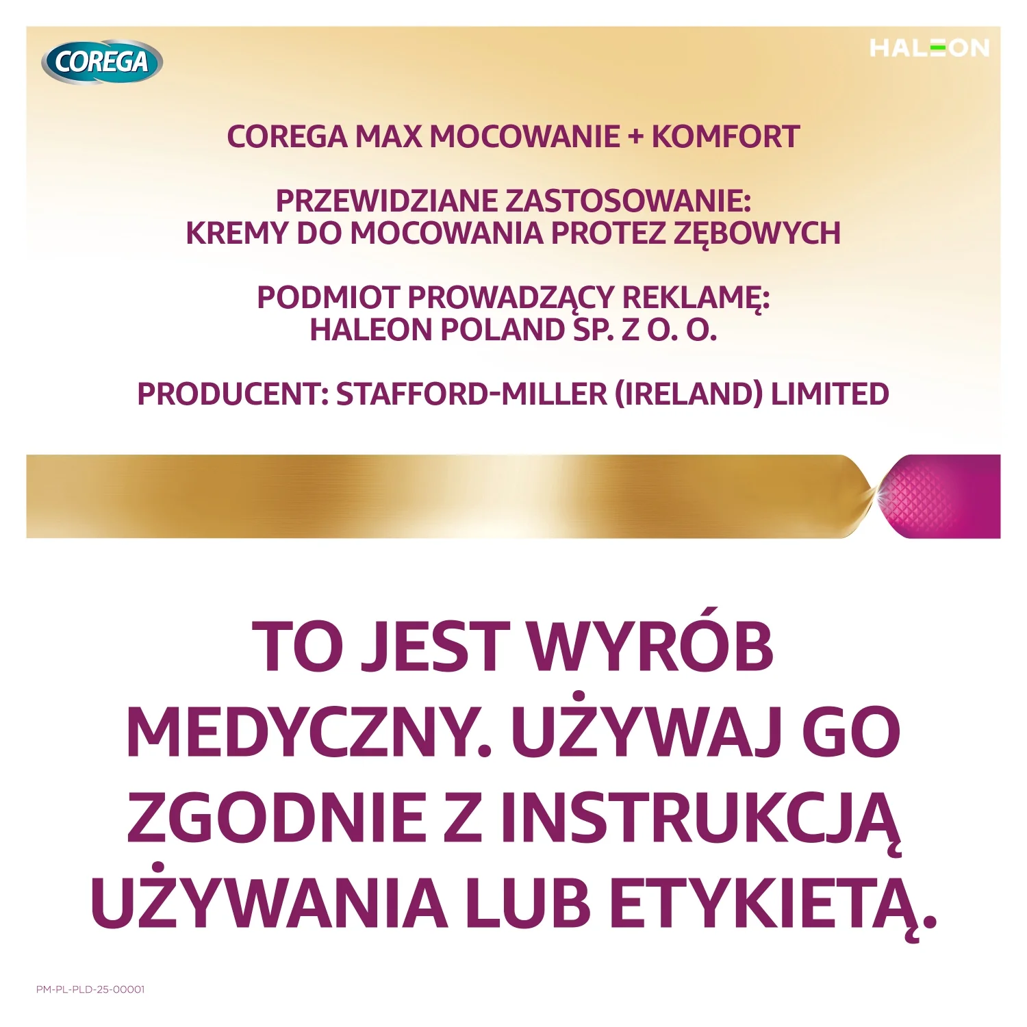Corega Power Max Mocowanie + Komfort krem mocujący do protez zębowych, smak neutralny, 40 g