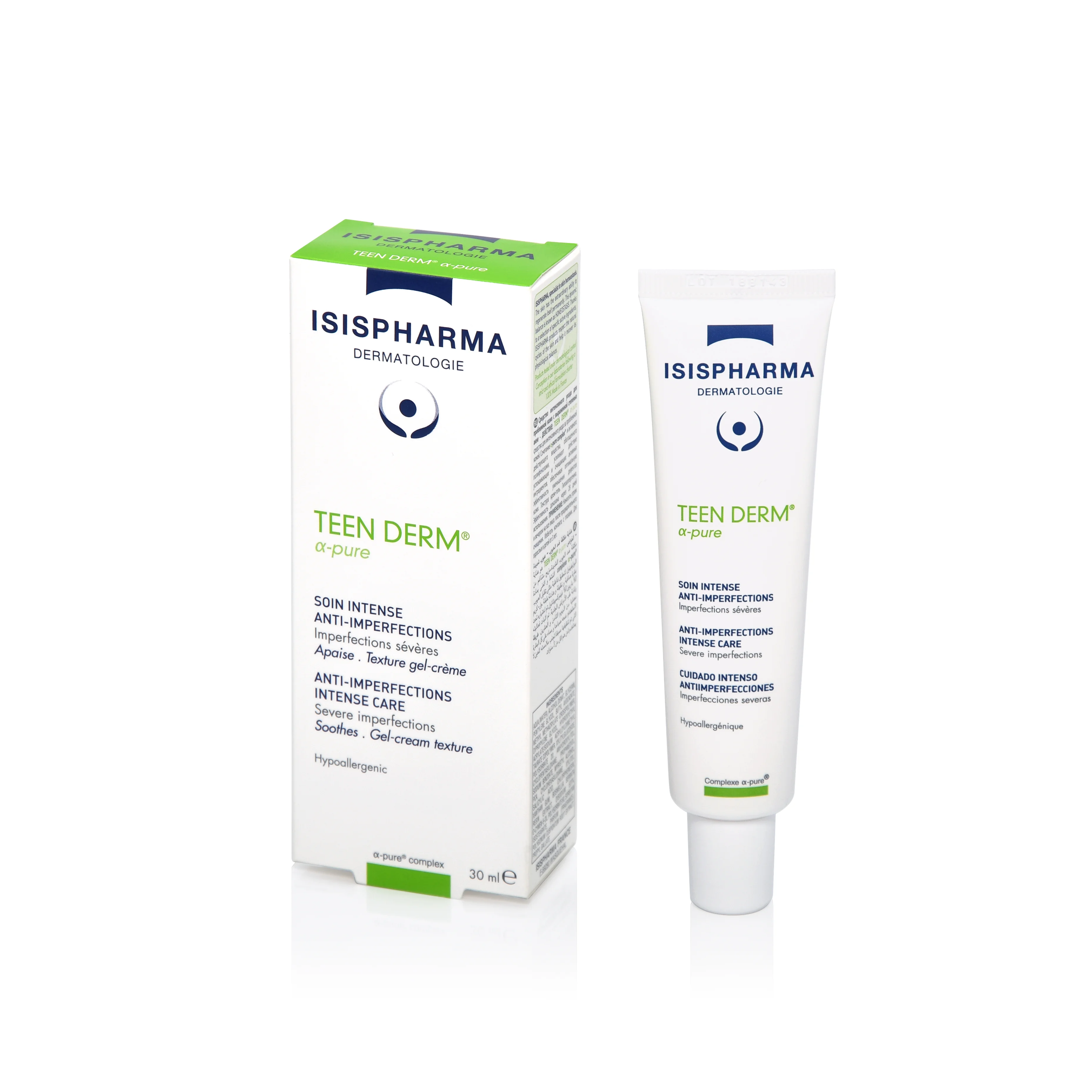 Isispharma Teen Derm Alpha-Pure Krem zwalczający zmiany zapalne skóry trądzikowej, 30 ml