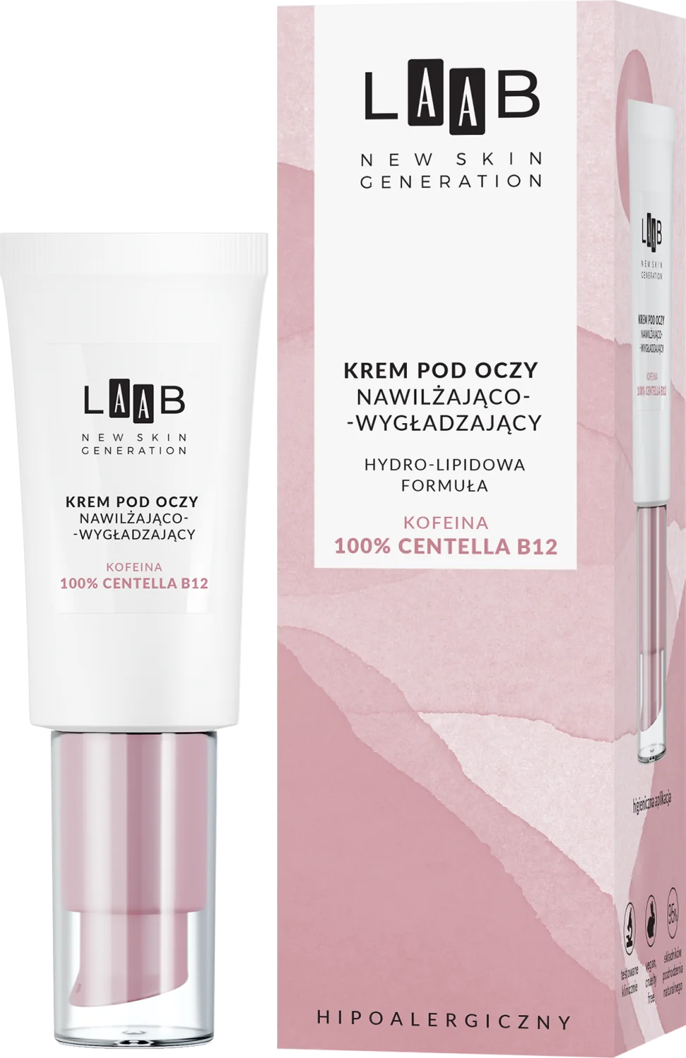 AA Laab 100% Centella B12 nawilżająco-wygładzający krem pod oczy, 15 ml