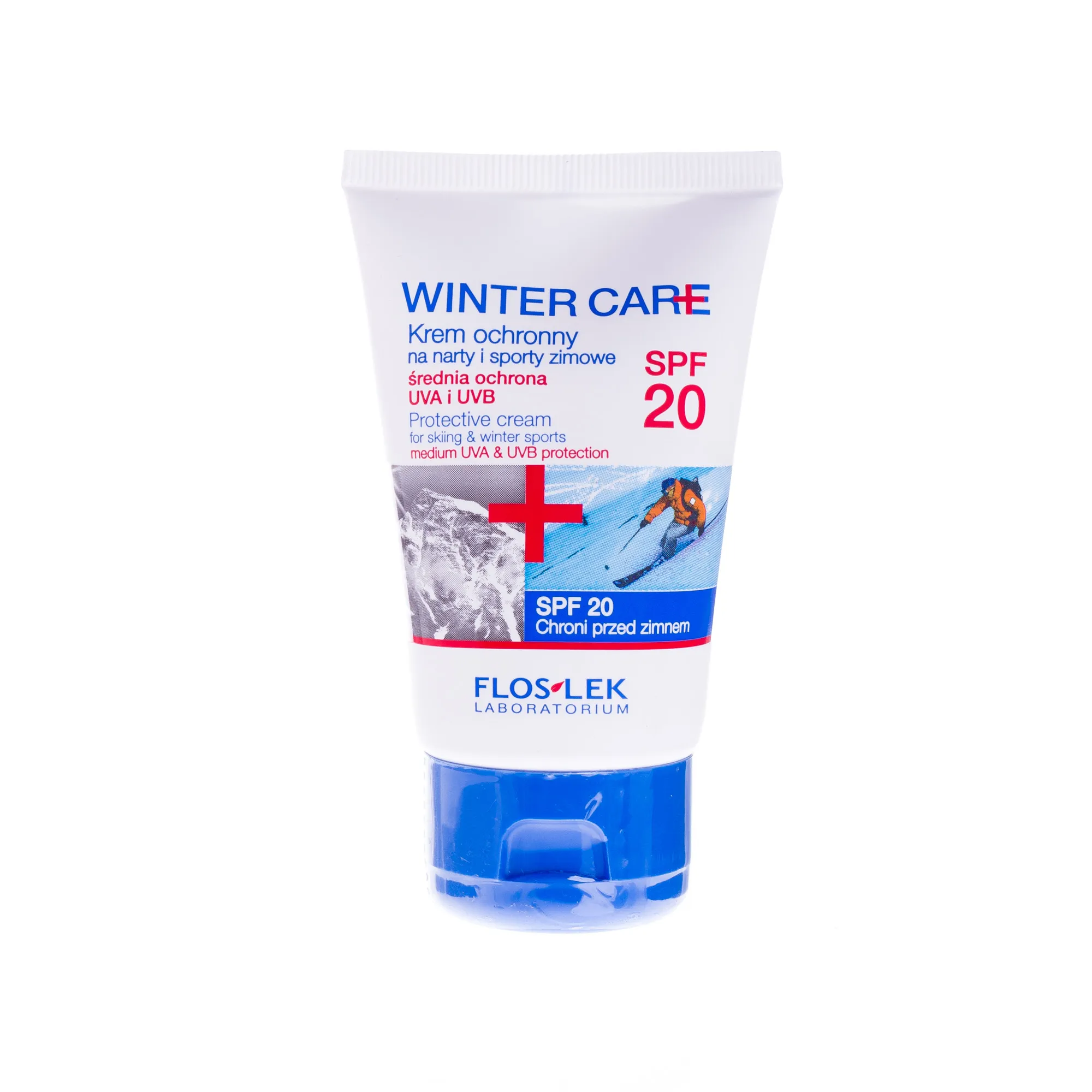 Flos Lek Winter Care, krem ochronny na narty i sporty zimowe, SPF 20 / 50 ml