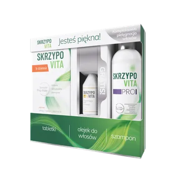 Skrzypovita Zestaw szampon, 200 ml + suplement diety, 42 tabletki + wygładzający olejek do włosów 
