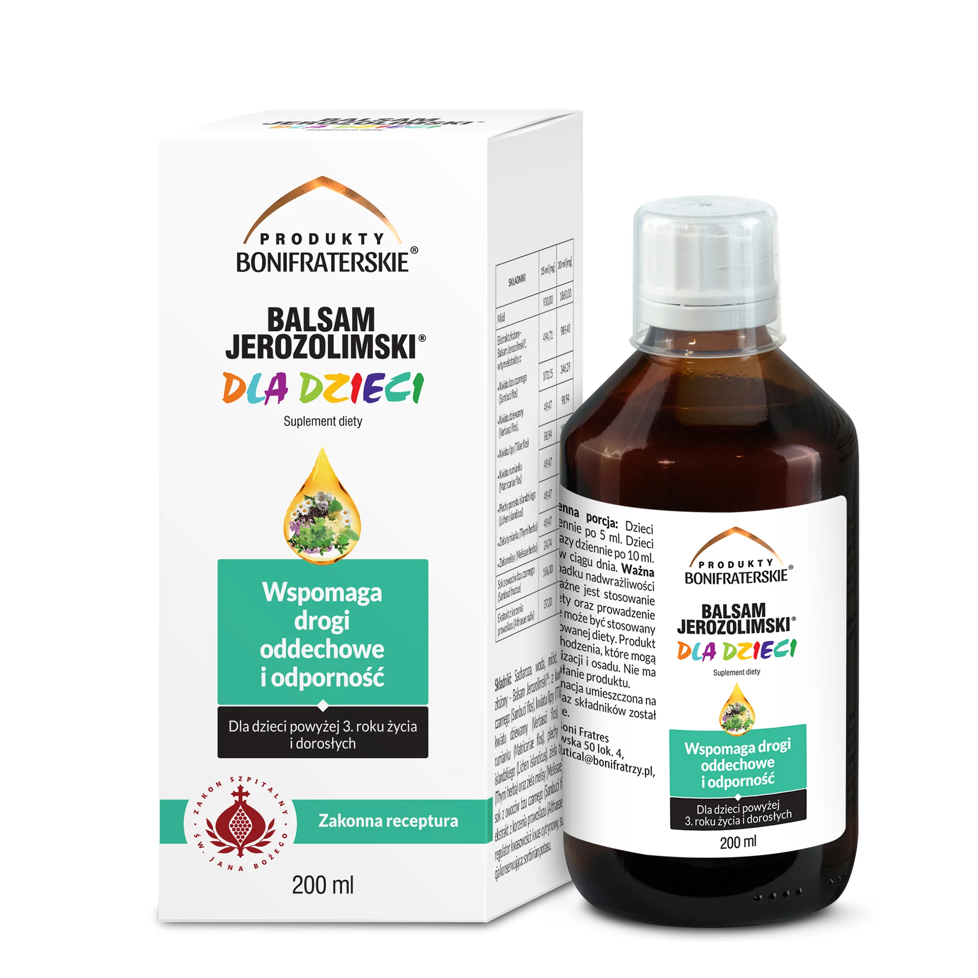Balsam Jerozolimski dla dzieci suplement diety, 200 ml