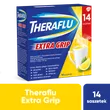 Theraflu ExtraGrip. 14 saszetek, smak cytrynowy
