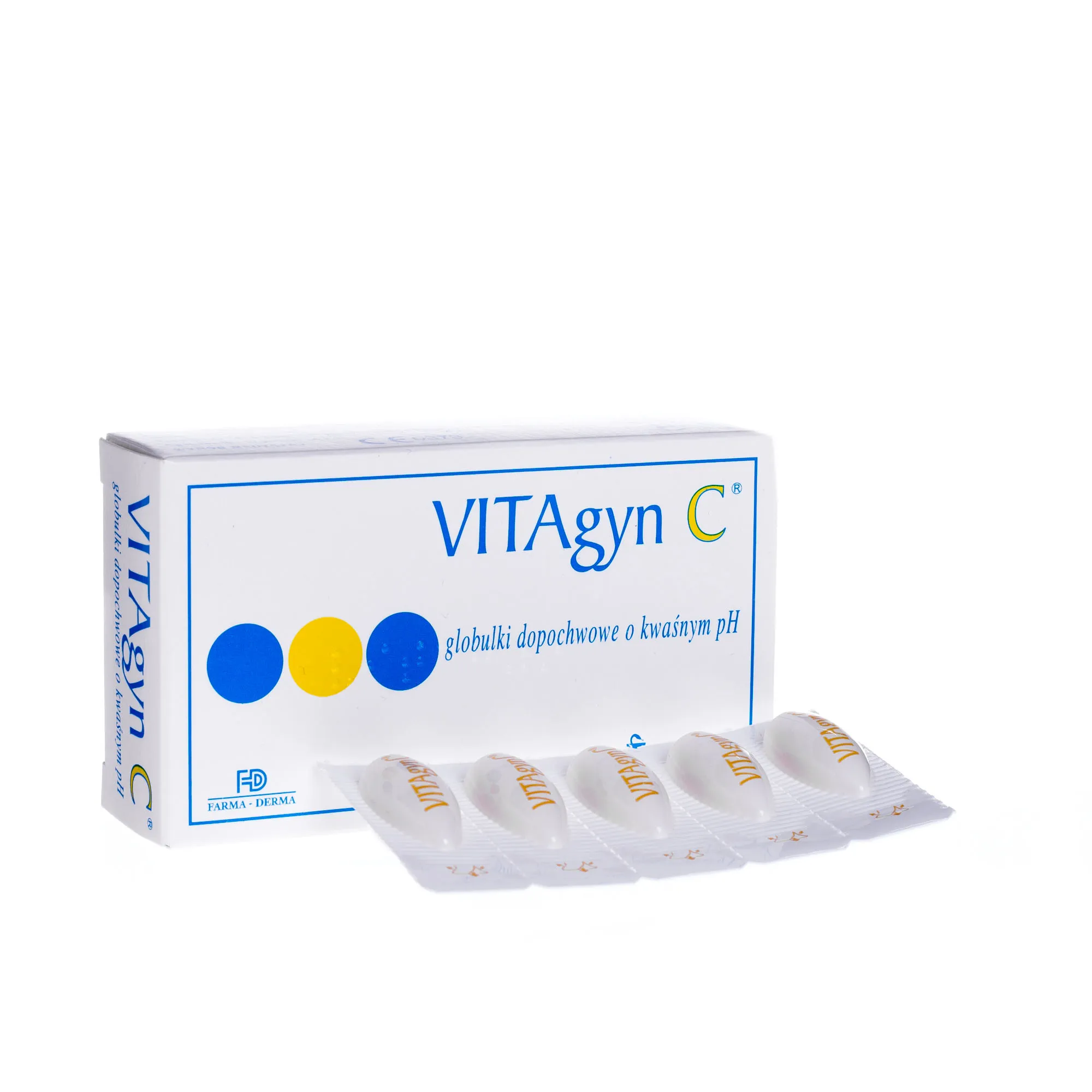 VITAgyn C, globulki dopochwowe o kwaśnym pH, 10 sztuk
