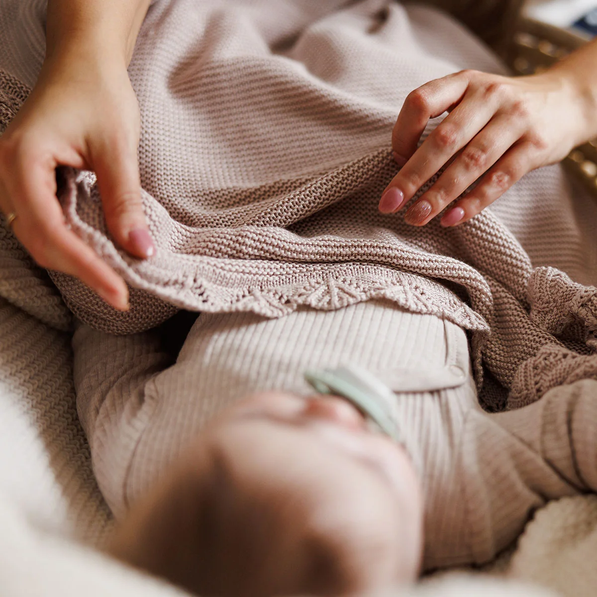 Babyono kocyk bambusowy beżowy, 1 sztuka