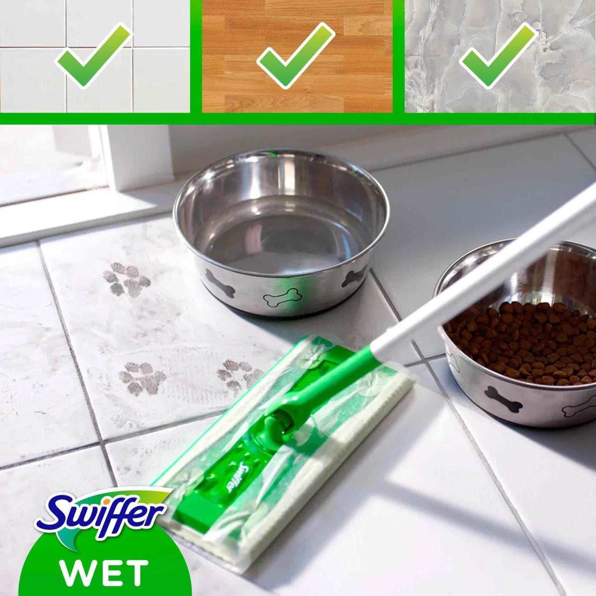 Swiffer Citrus Fresh mokre chusteczki, wkłady do mopa, 40 sztuk