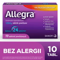 Allegra, 120 mg, 10 tabletek powlekanych