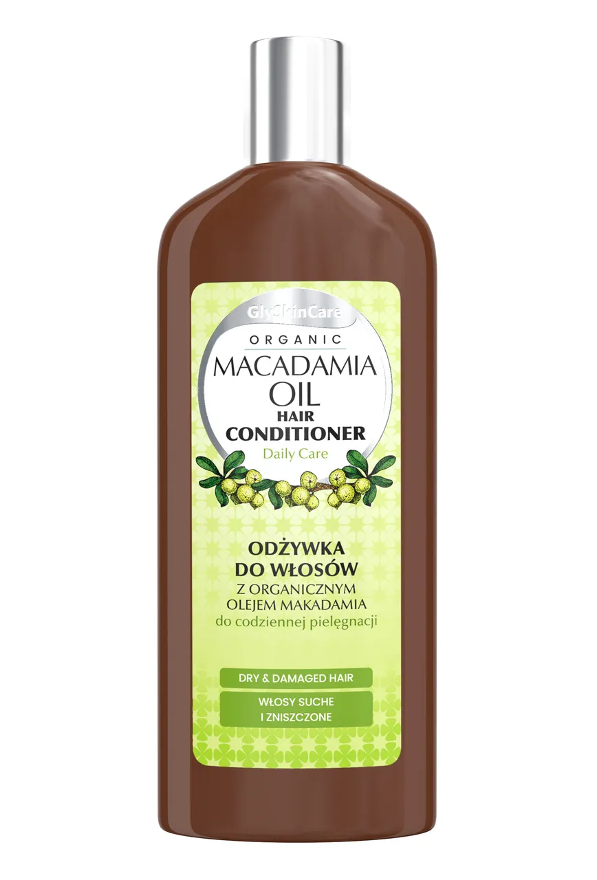 Equalan GlySkinCare Macadamia Oil, odżywka do włosów z olejem makadamia i keratyną, 250 ml