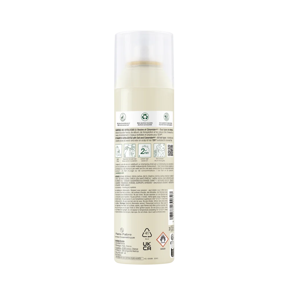 Klorane ultrałagodny szampon suchy Owies i Ceramideᴸᴵᴷᴱ, 150 ml