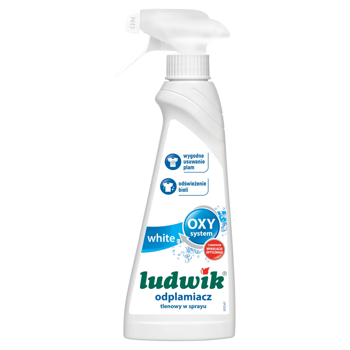 Ludwik odplamiacz tlenowy w sprayu do tkanin białych White, 250 ml