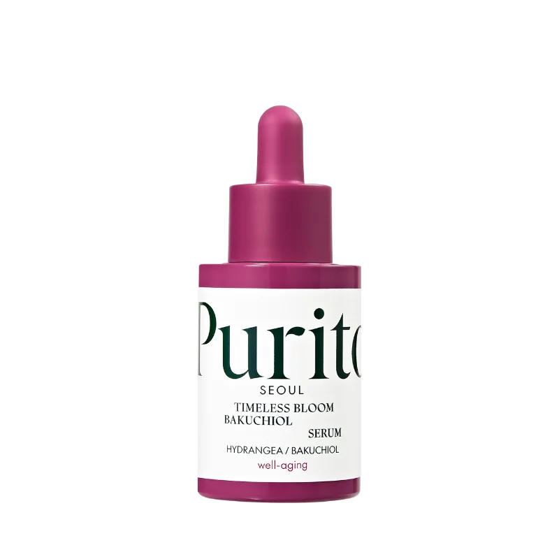 Purito Timeless Bloom przeciwzmarszczkowe serum do twarzy z bakuchiolem, 30 ml