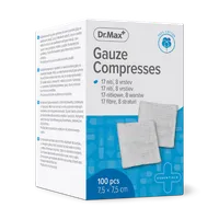 Kompresy gazowe Dr.Max, 7,5 x 7,5 cm, 100 sztuk
