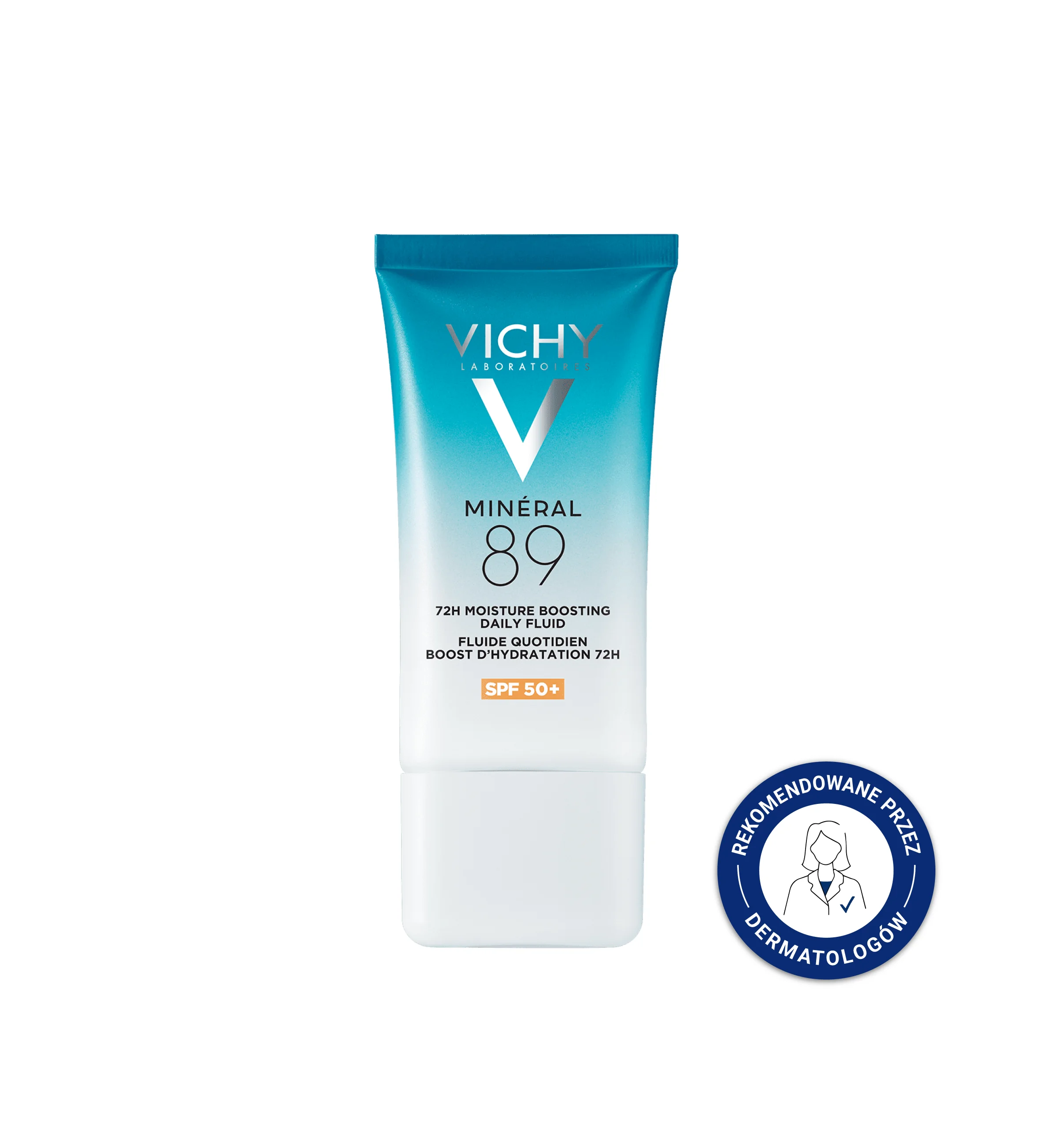 Vichy Mineral 89, niewidoczny krem-fluid nawilżający 72H, SPF 50+, 50 ml