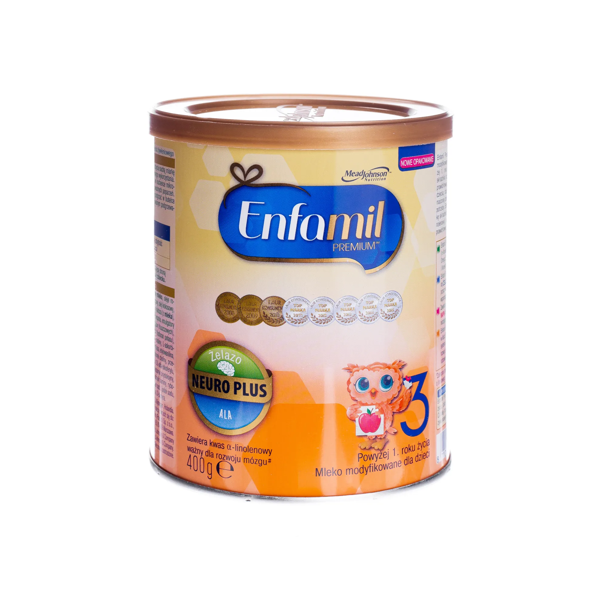 Enfamil Premium 3, mleko modyfikowane dla dzieci powyżej 1 roku życia, 400 g