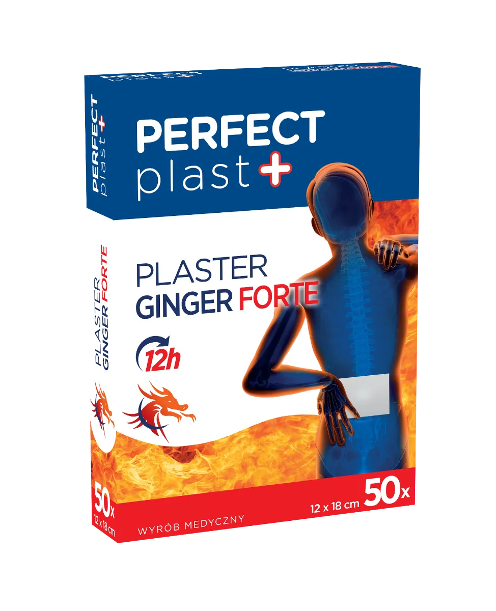 Actus PHarma Ginger Forte Perfect, plaster rozgrzewający,12x18 cm, 50 sztuk