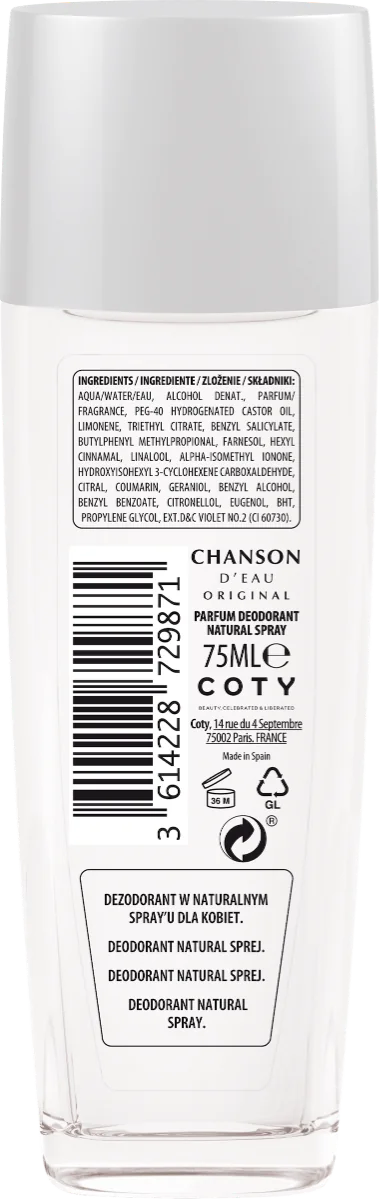 Chanson D'Eau Original Odświeżający dezodorant do ciała dla kobiet, 75 ml