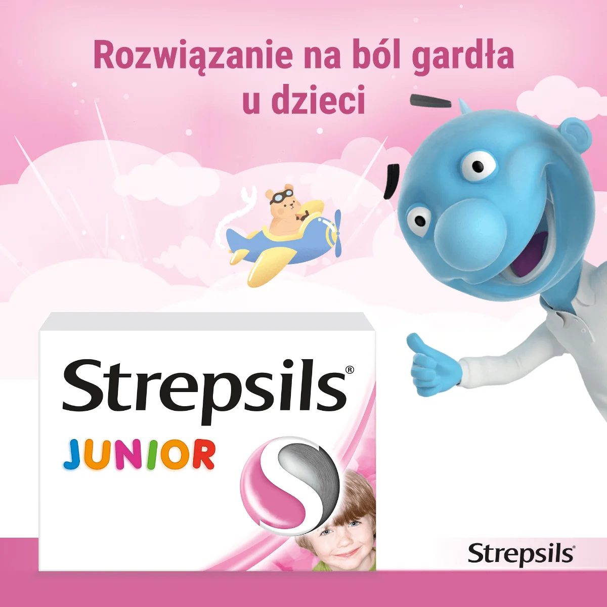 Strepsils Junior 1,2 mg + 0,6 mg 24 pastylki twarde do ssania