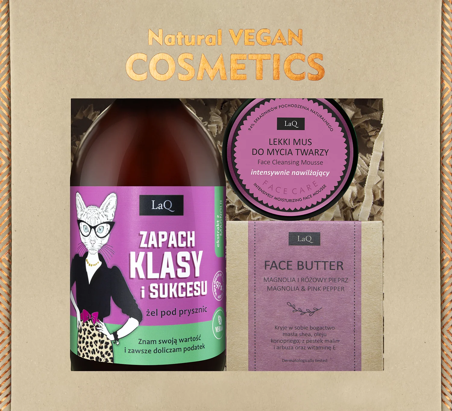 LaQ Zestaw Magnolia Zapach Klasy i Sukcesu żel pod prysznic, 500 ml + krem do ciała, 200 ml