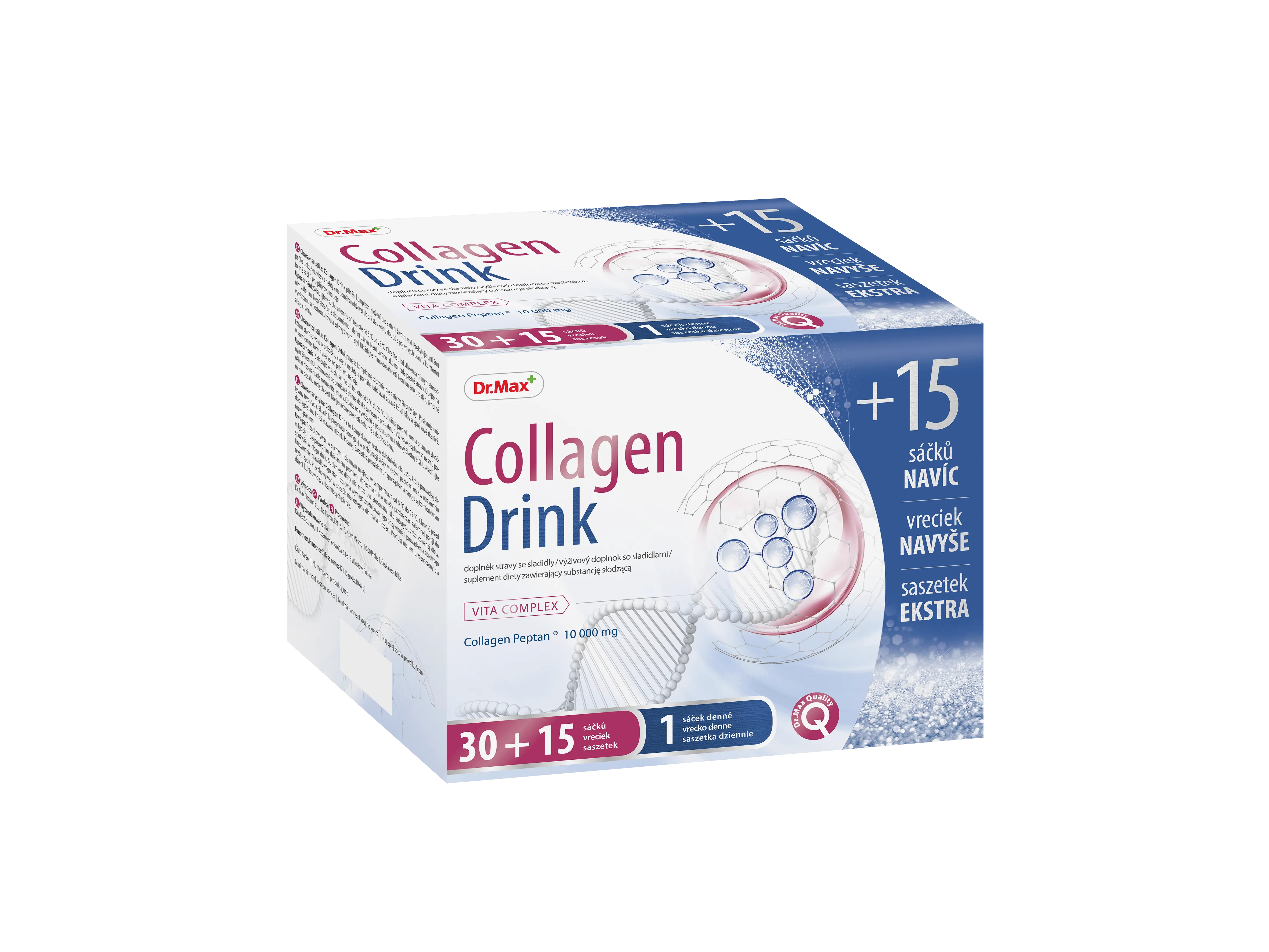 Collagen Drink Dr.Max, suplement diety, 30 + 15 saszetek 