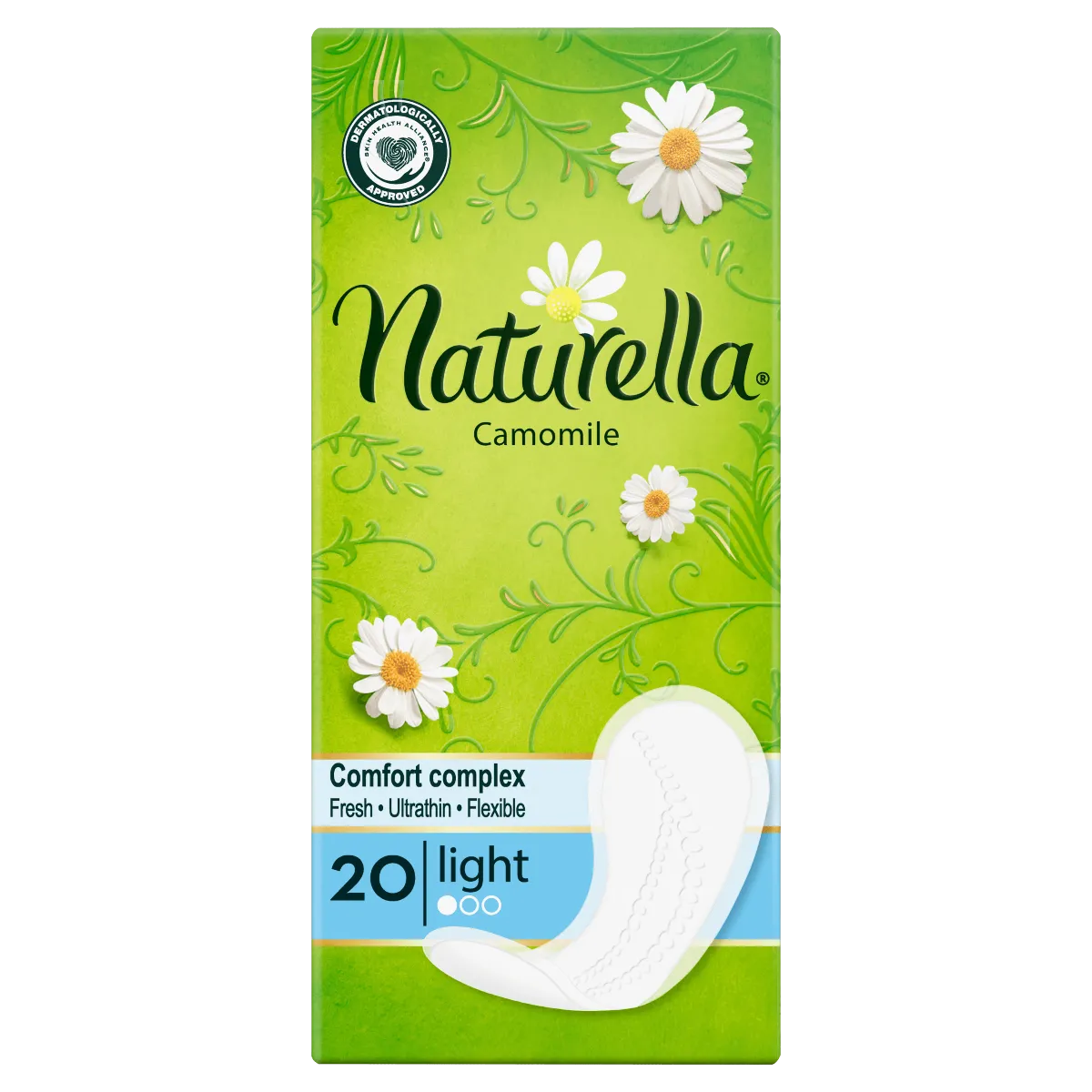Naturella Light Camomile, wkładki higieniczne, 20 sztuk