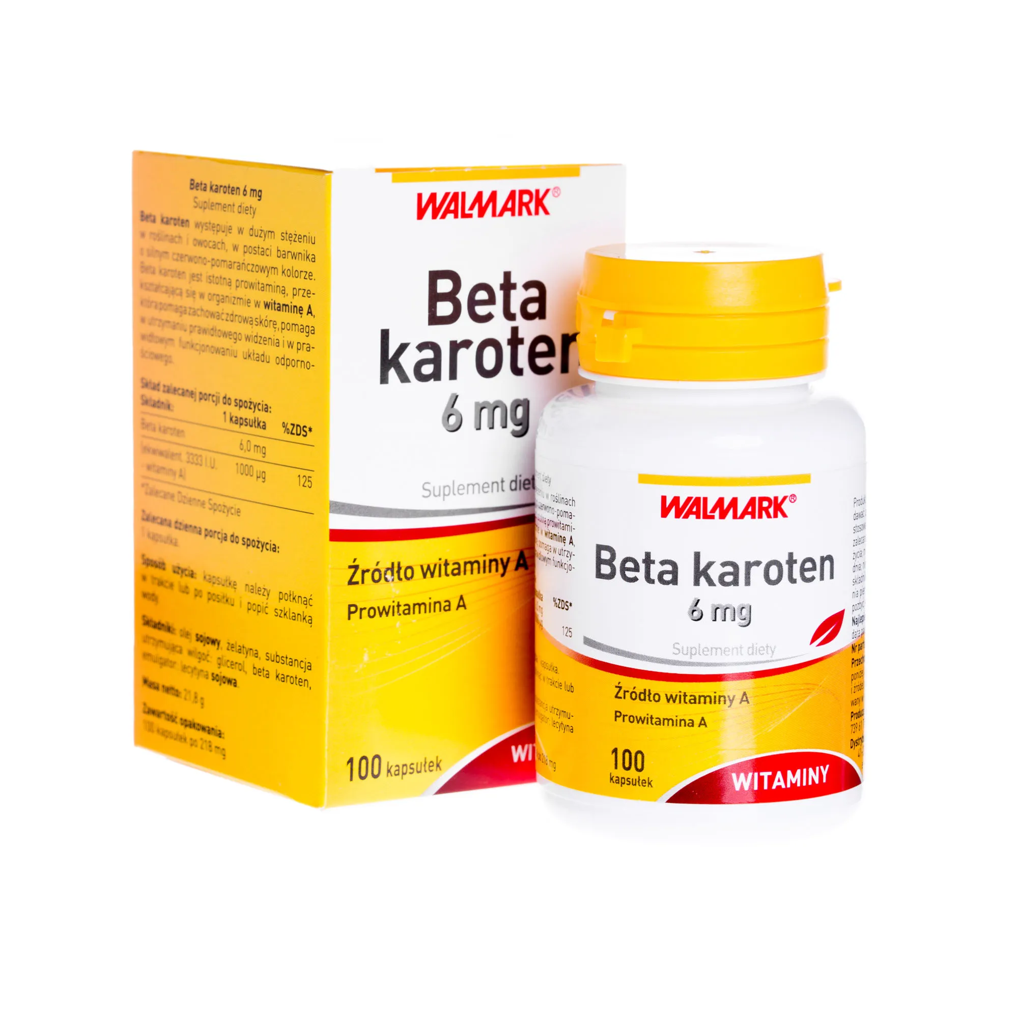 Walmark, Beta karoten 6 mg, 100 kapsułek