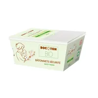 Bocoton ekologiczne papierowe patyczki kosmetyczne dla dzieci i niemowląt z certyfikatem ECOCERT GOTS, 60 szt.