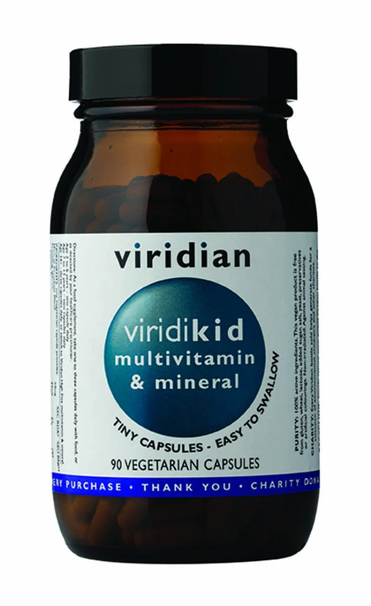 Viridian Viridikid witaminy i minerały dla dzieci, 90 kapsułek