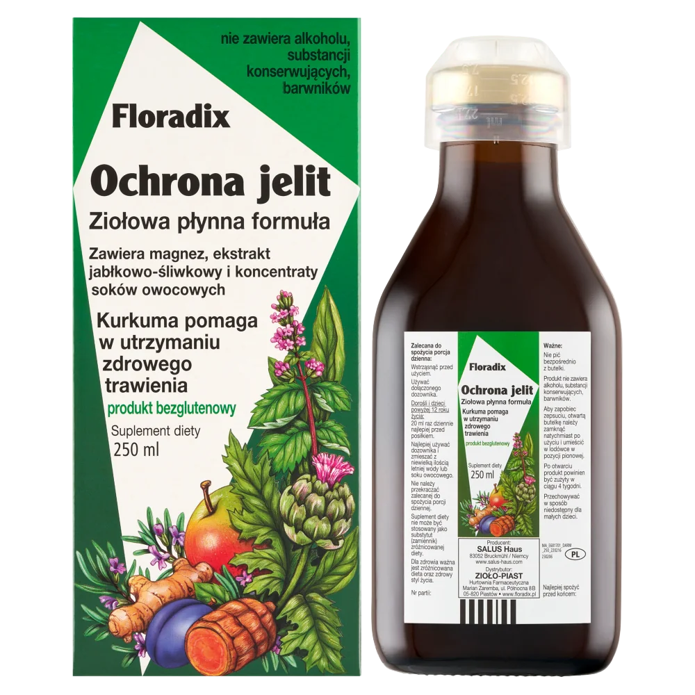 Floradix Ochrona Jelit suplement diety, 250 ml