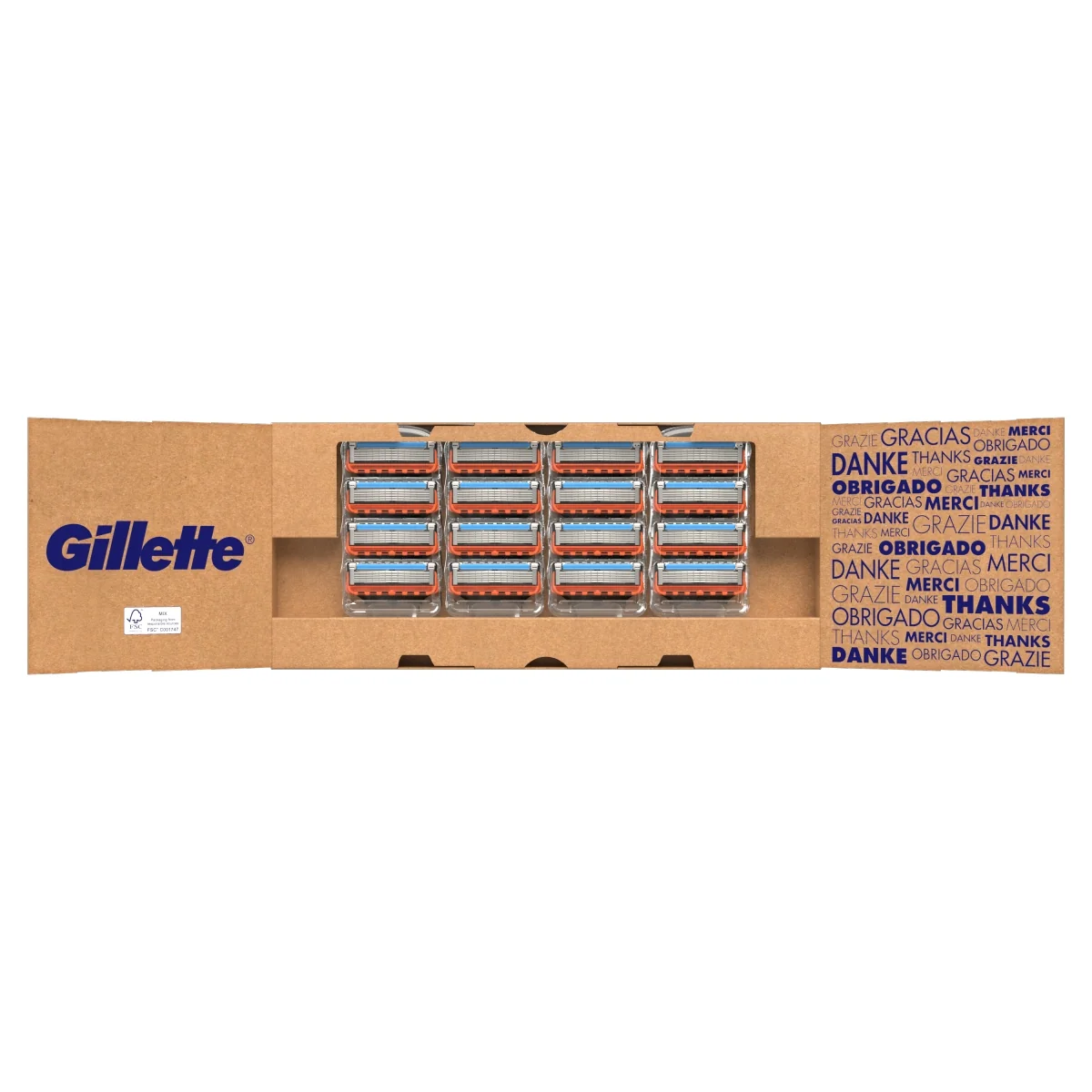 Gillette Fusion5 ostrza wymienne do maszynki do golenia dla mężczyzn, 16 sztuk