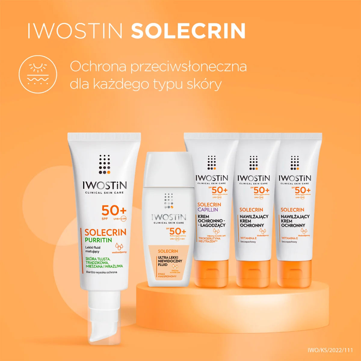 Iwostin Solecrin Purritin lekki fluid matujący SPF 50+, 40 ml