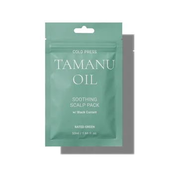 Rated Green Tamanu, kuracja łagodząca skórę głowy z olejem tamanu i czarną porzeczką, 50 ml 