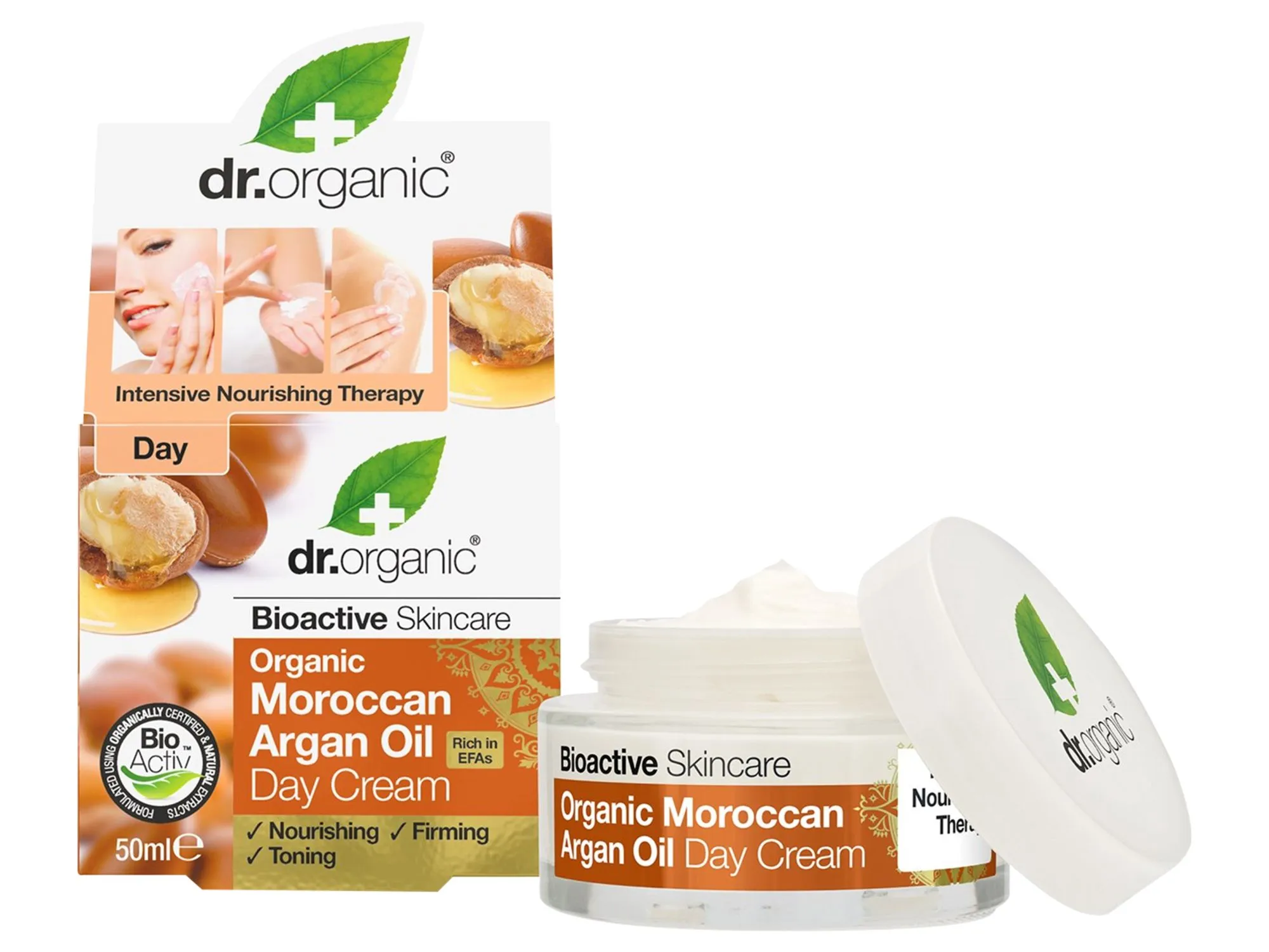 Dr.Organic, krem na dzień z olejem arganowym, 50 ml