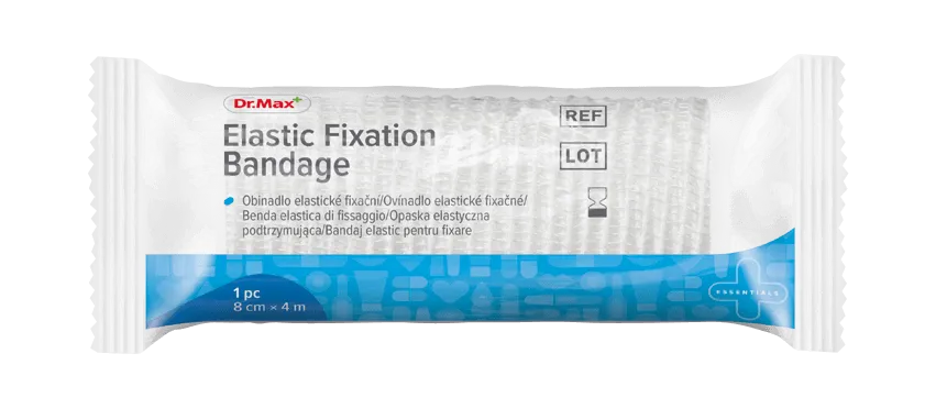 Elastic Fixation Bandage Dr.Max, opaska podtrzymująca 8 cm x 4 m, 1 sztuka