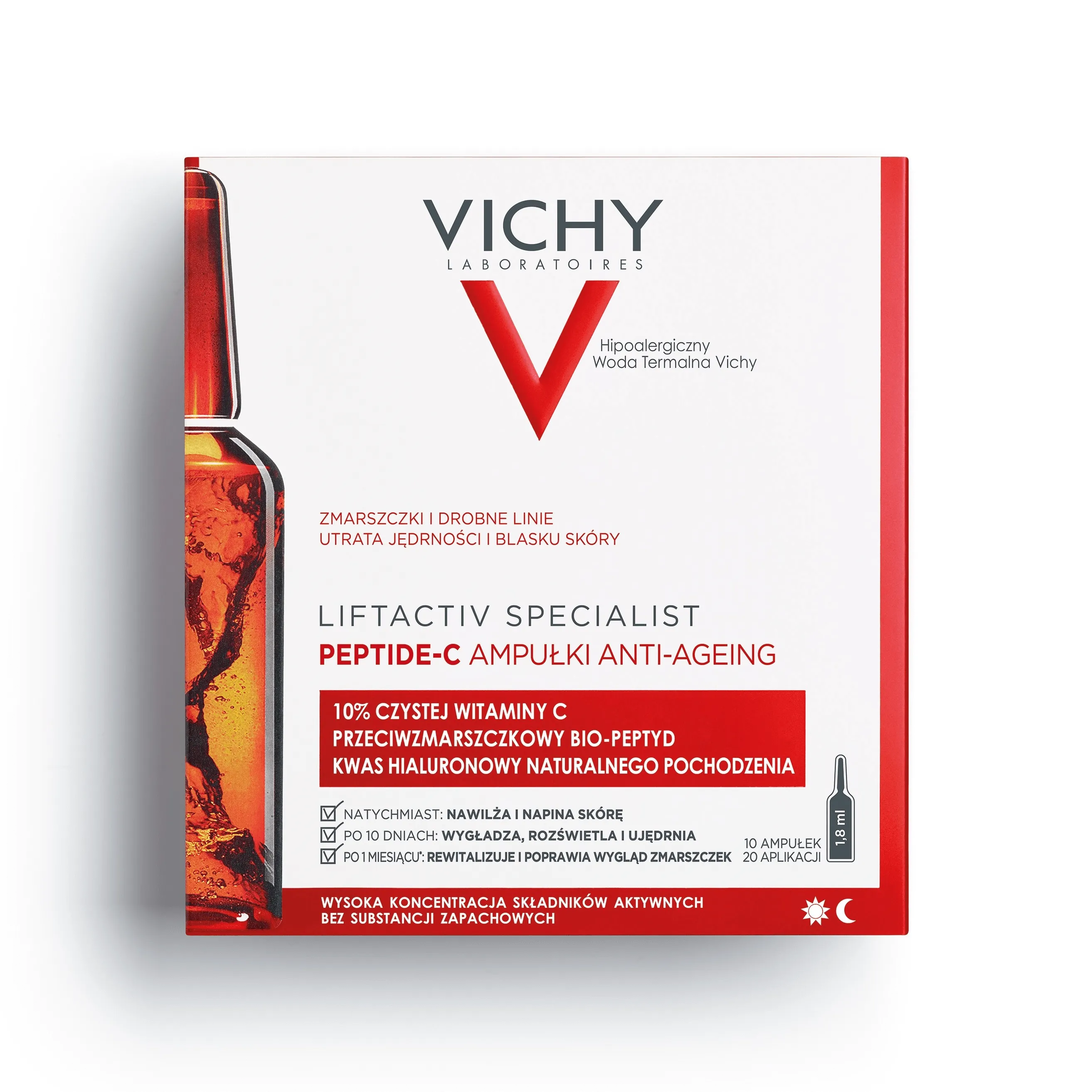 Vichy Liftactiv Specialist Peptide-C, kuracja Anti-Ageing, 10 ampułek x 1,8 ml