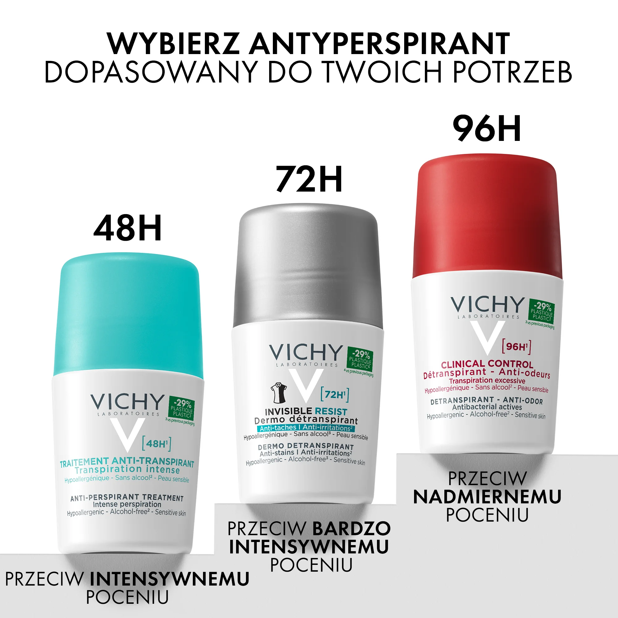 Vichy Invisible Resist Antyperspirant w kulce przeciw śladom 72h, 50ml