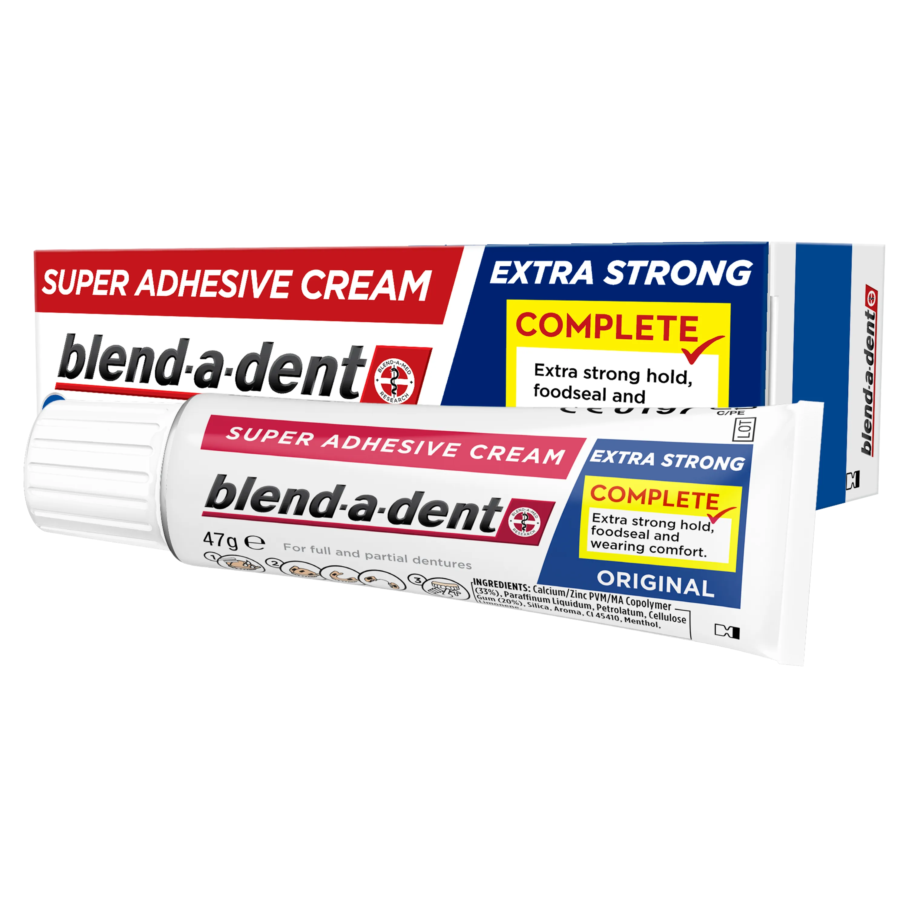 Blend-a-dent Extra Stark Orginal klej do protez, 47 g