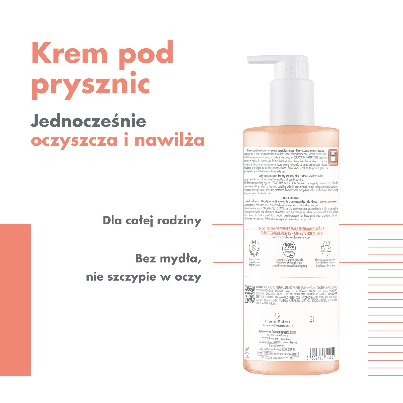 Avène Xeracalm Nutrition krem pod prysznic, 500ml