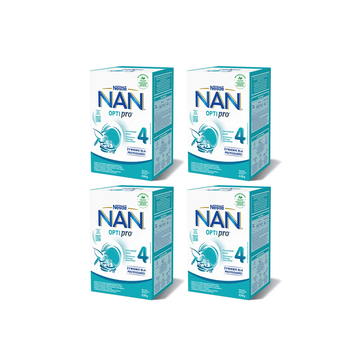 Nestle NAN Optipro 4 mleko modyfikowane dla dzieci po 2. roku życia, 4x650 g