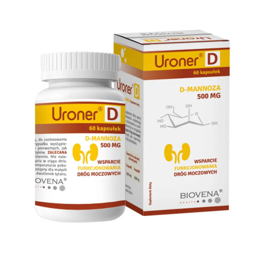 Uroner D, suplement diety, 60 kapsułek