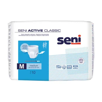 Seni Active Classic. medium 80-110 cm, elastyczne majtki chłonne, 10 sztuk 