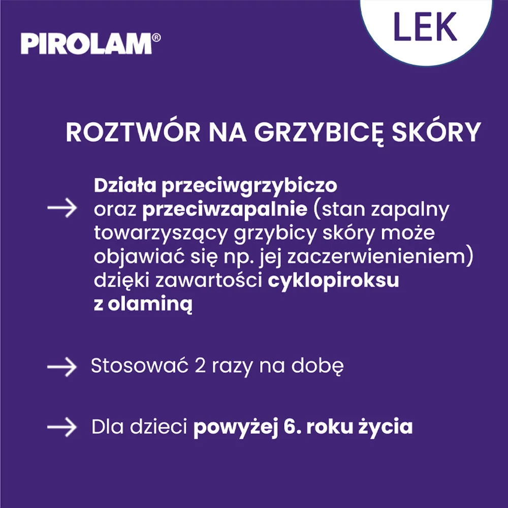 Pirolam roztwór na skórę 1%, 30 ml