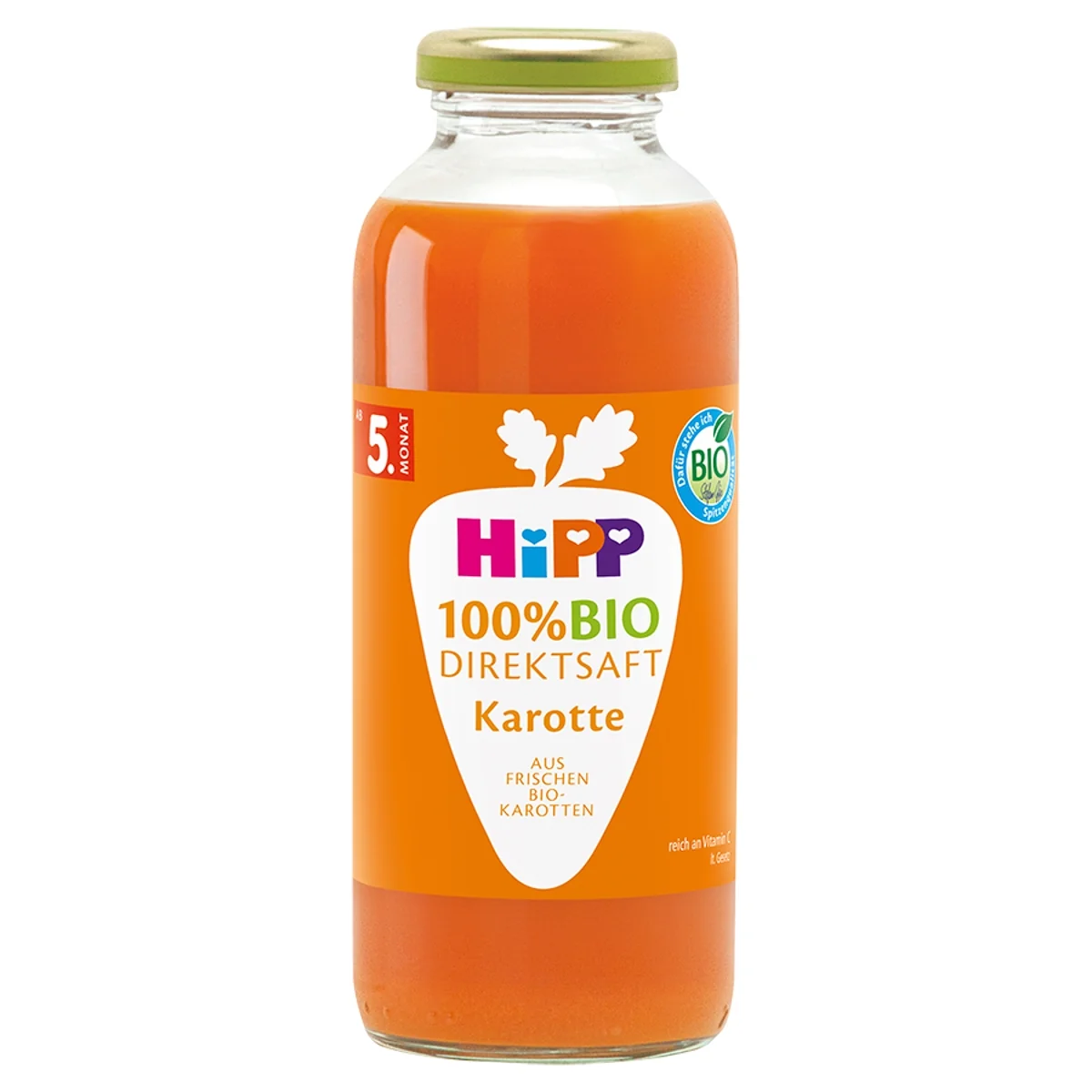 HiPP BIO sok 100% sok 100% bezpośrednio wyciskany soczysta marchew po 4. miesiącu, 330 ml
