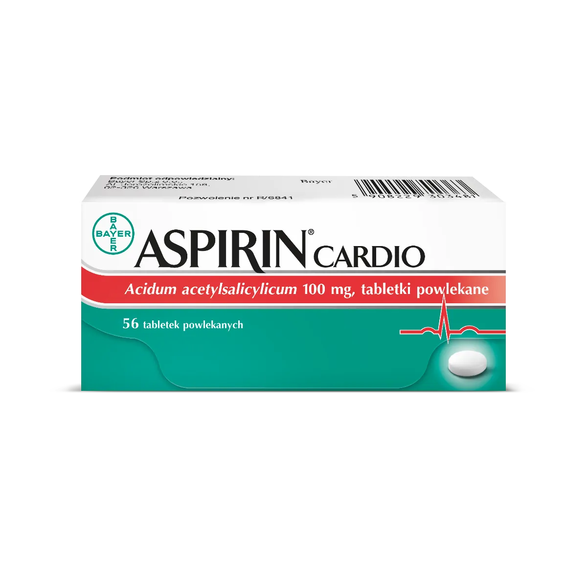Aspirin Cardio, 100 mg, 56 tabletek powlekanych