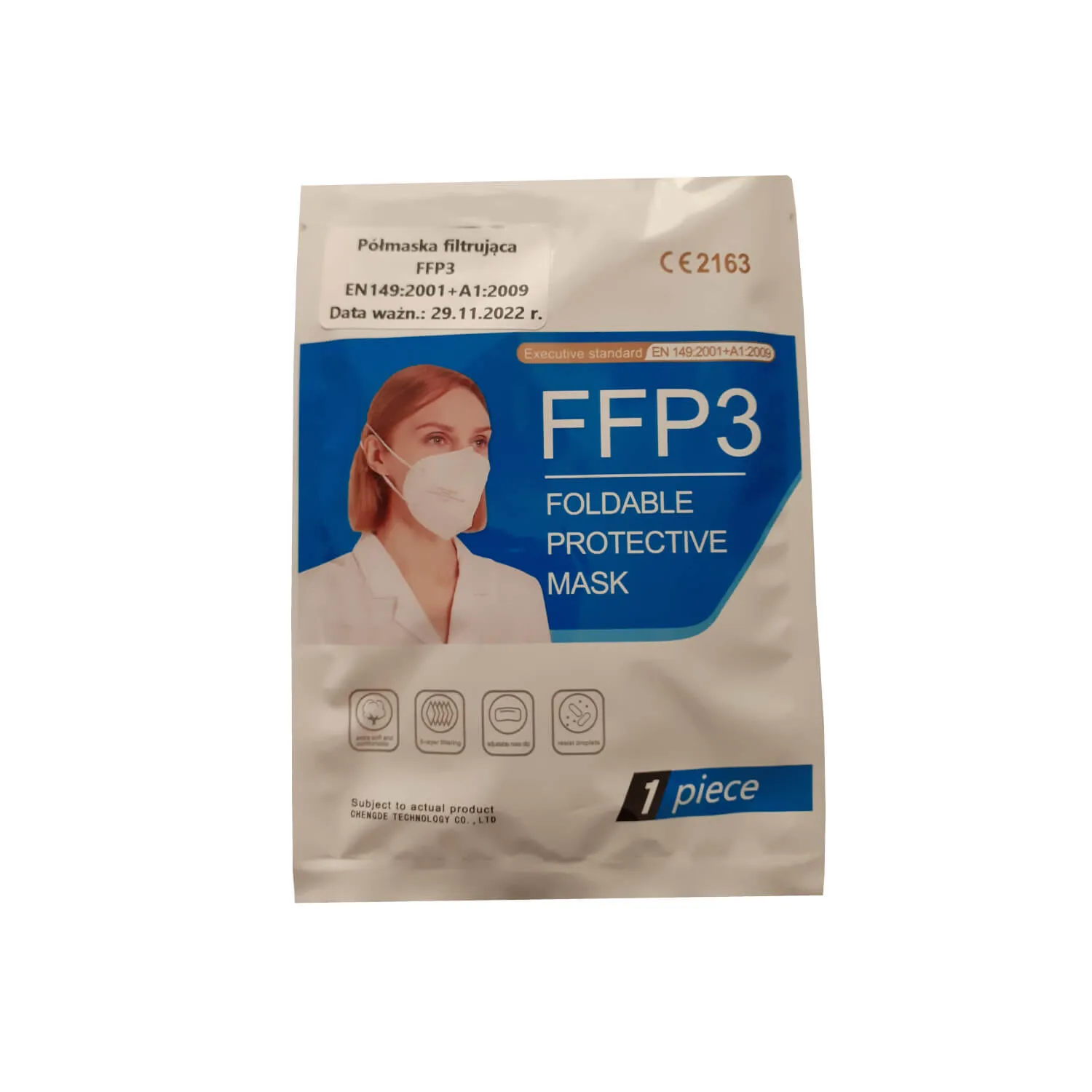 Maseczka filtrująca FFP3, 1 sztuka