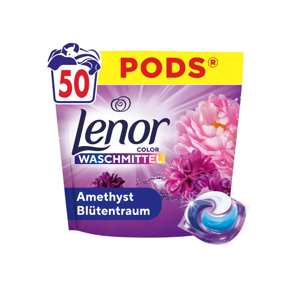 Lenor PODS® Color Amethyst kapsułki do prania, 50 sztuk